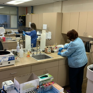 LabTwo female nurses in the laboratory Room