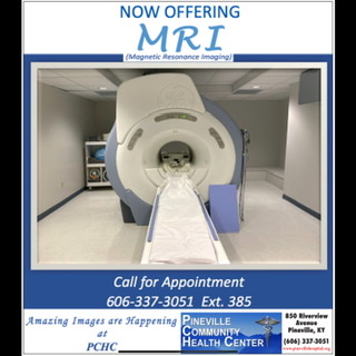 Ad of a CT Scan. Now offering MRI. Call for appointment 6063373051. Ext 385.